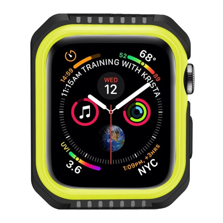 Smart Watch Shockproof Two Color Protective Case for Apple Watch Series 3 42mm(Black Yellow) - Watch Cases by buy2fix | Online Shopping UK | buy2fix