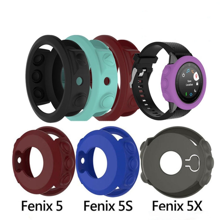 Solid Color Silicone Watch Protective Case for Garmin Fenix 5(White) - Screen Protector by ENKAY | Online Shopping UK | buy2fix