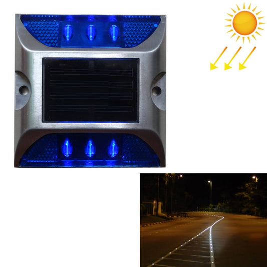 Solar Square Road Stud Light Car Guidance Light Road Deceleration Light, Constantly Bright Version (Blue) - Street Lights by buy2fix | Online Shopping UK | buy2fix