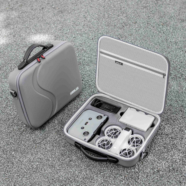 For DJI Neo STARTRC Shoulder PU Storage Bag Handbag (Grey) - Cases & Bags by STARTRC | Online Shopping UK | buy2fix