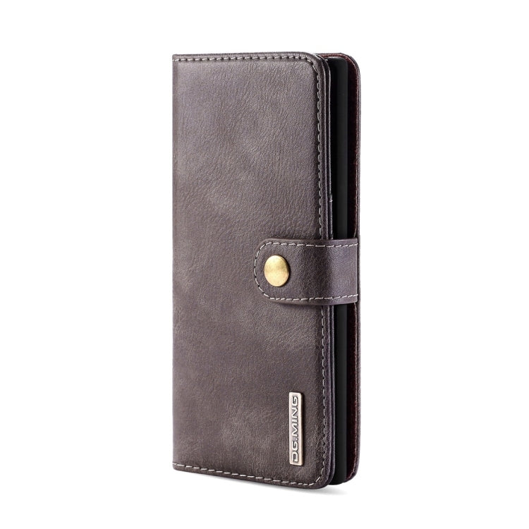 DG.MING Crazy Horse Texture Flip Detachable Magnetic Leather Case with Holder & Card Slots & Wallet for Galaxy Note 10+(Grey) - Galaxy Phone Cases by DG.MING | Online Shopping UK | buy2fix