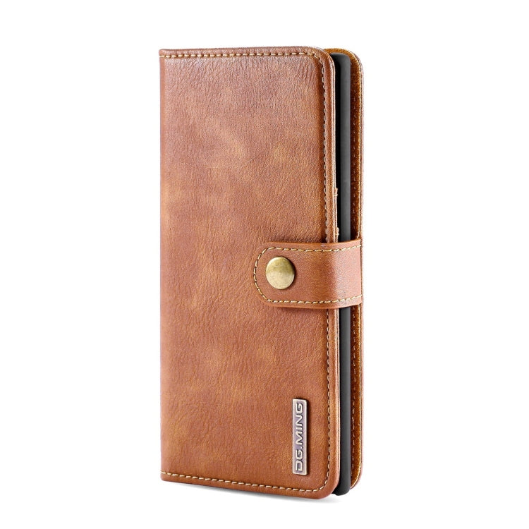 DG.MING Crazy Horse Texture Flip Detachable Magnetic Leather Case with Holder & Card Slots & Wallet for Samsung Galaxy Note 10+(Brown) - Galaxy Phone Cases by DG.MING | Online Shopping UK | buy2fix