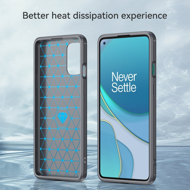 For OnePlus 8T Brushed Texture Carbon Fiber TPU Case (Grey) - OnePlus Cases by buy2fix | Online Shopping UK | buy2fix