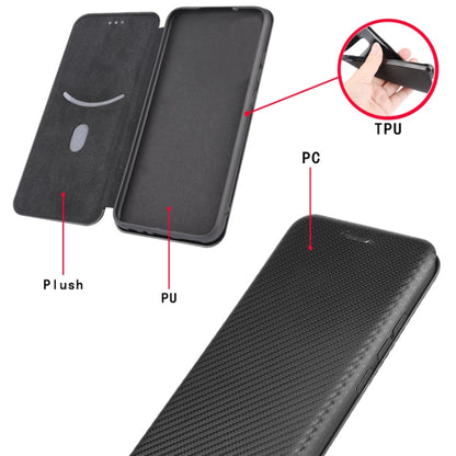 For DOOGEE N30 Carbon Fiber Texture Horizontal Flip TPU + PC + PU Leather Case with Card Slot(Blue) - More Brand by buy2fix | Online Shopping UK | buy2fix