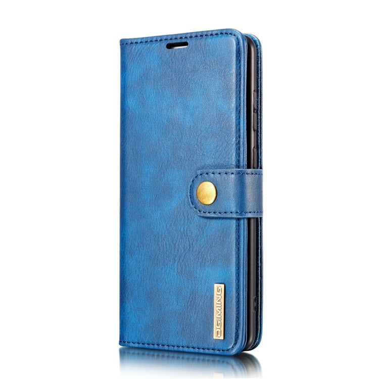 For Samsung Galaxy A32 5G DG.MING Crazy Horse Texture Flip Detachable Magnetic Leather Case with Holder & Card Slots & Wallet(Blue) - Galaxy Phone Cases by DG.MING | Online Shopping UK | buy2fix