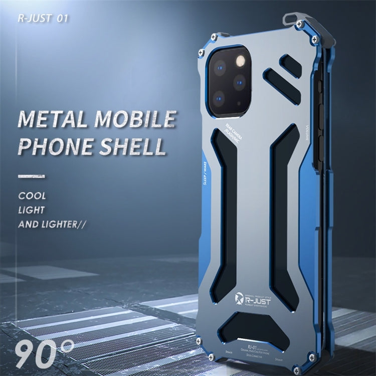 For iPhone 11 R-JUST Shockproof Dustproof Armor Metal Protective Case(Blue) - iPhone 11 Cases by R-JUST | Online Shopping UK | buy2fix