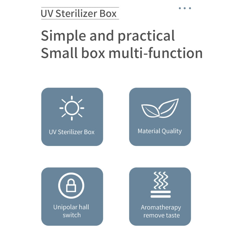 L11 Multi-function UVC Ultraviolet Mask Jewelry Toothbrush Mobile Phone Sterilization Box(Blue White) - Sterilizers by buy2fix | Online Shopping UK | buy2fix