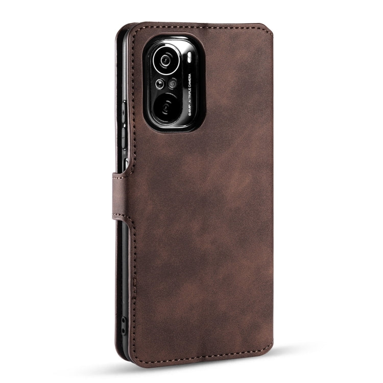 For Xiaomi Redmi K40 DG.MING Retro Oil Side Horizontal Flip Leather Case with Holder & Card Slots & Wallet(Coffee) - Xiaomi Cases by DG.MING | Online Shopping UK | buy2fix