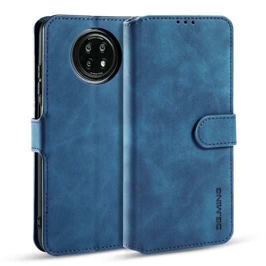 For Xiaomi Redmi Note 9 5G DG.MING Retro Oil Side Horizontal Flip Leather Case with Holder & Card Slots & Wallet(Blue) - Xiaomi Cases by DG.MING | Online Shopping UK | buy2fix