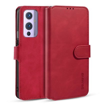 For OnePlus 9 DG.MING Retro Oil Side Horizontal Flip Leather Case with Holder & Card Slots & Wallet(Red) - OnePlus Cases by DG.MING | Online Shopping UK | buy2fix