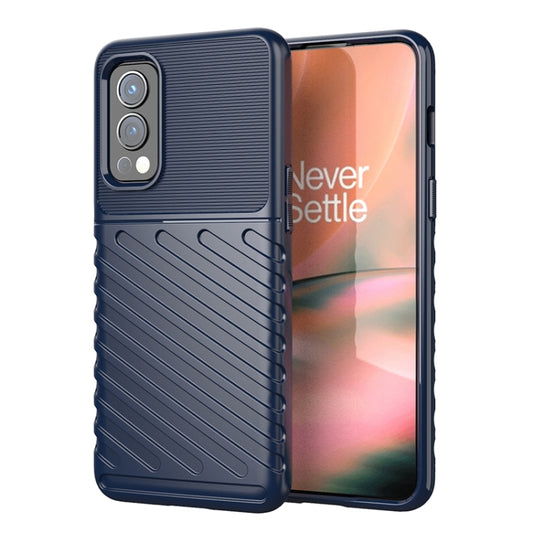 For OnePlus Nord 2 5G Thunderbolt Shockproof TPU Soft Case(Blue) - OnePlus Cases by buy2fix | Online Shopping UK | buy2fix