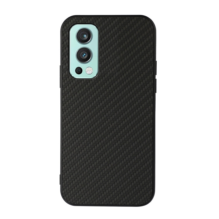 For OnePlus Nord 2 5G Carbon Fiber Skin PU + PC + TPU Shockprof Protective Case(Black) - OnePlus Cases by buy2fix | Online Shopping UK | buy2fix