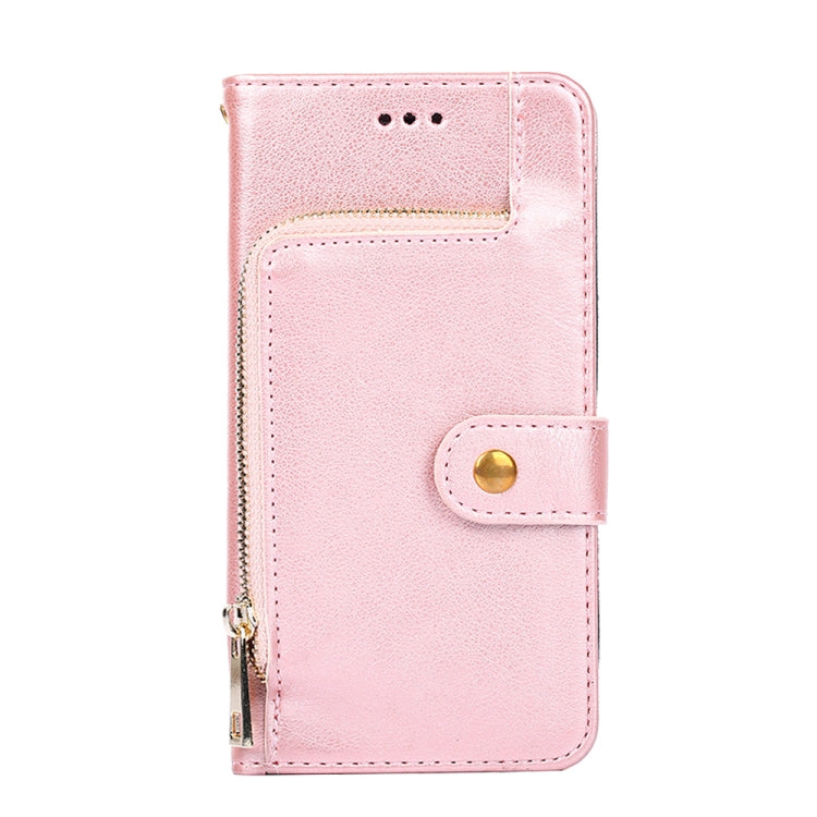 For Honor 50 Zipper Bag PU + TPU Horizontal Flip Leather Case with Holder & Card Slot & Wallet & Lanyard(Rose Gold) - Honor Cases by buy2fix | Online Shopping UK | buy2fix