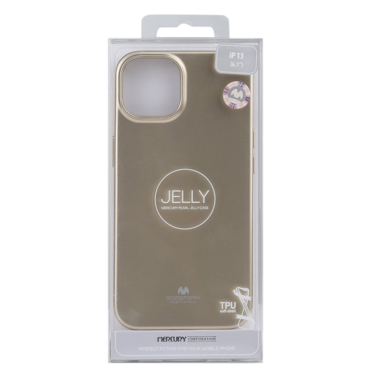 For iPhone 13 GOOSPERY JELLY Full Coverage Soft Case(Gold) - iPhone 13 Cases by GOOSPERY | Online Shopping UK | buy2fix