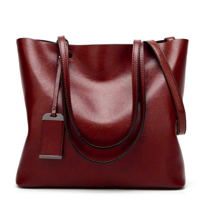 Fashion PU Leather Ladies HandBags Women Messenger Bags Crossbody Shoulder Bag(Wine Red) - Single-shoulder Bags by buy2fix | Online Shopping UK | buy2fix