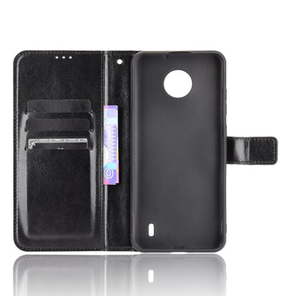 For Nokia C10 / C20 Crazy Horse Texture Horizontal Flip Leather Case with Holder & Card Slots & Lanyard(Black) - Nokia Cases by buy2fix | Online Shopping UK | buy2fix