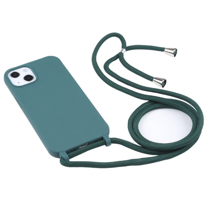 For iPhone 13 Pro Candy Colors TPU Protective Case with Lanyard (Dark Green) - iPhone 13 Pro Cases by buy2fix | Online Shopping UK | buy2fix