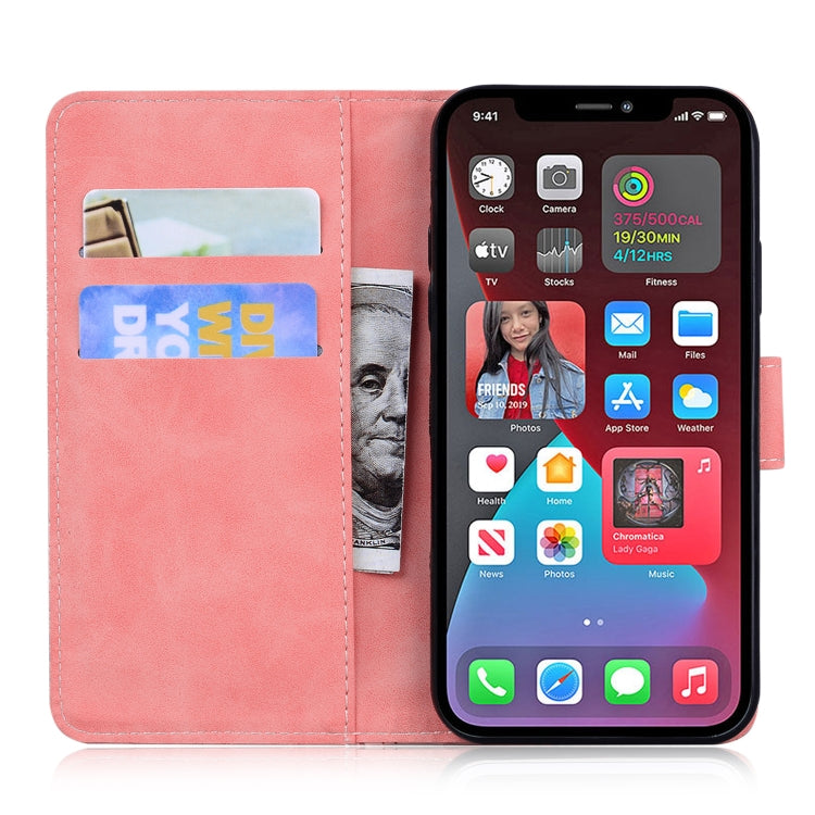 For iPhone 13 Pro Tiger Embossing Pattern Horizontal Flip Leather Case with Holder & Card Slots & Wallet (Pink) - iPhone 13 Pro Cases by buy2fix | Online Shopping UK | buy2fix