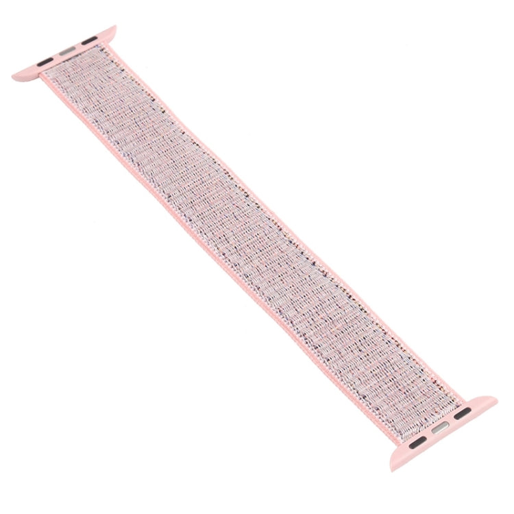 Single Lap Nylon Watch Band, Size: S 145mm For Apple Watch Ultra 49mm&Watch Ultra 2 49mm / Series 9&8&7 45mm / SE 3&SE 2&6&SE&5&4 44mm / 3&2&1 42mm(Sand Pink) - Watch Bands by buy2fix | Online Shopping UK | buy2fix