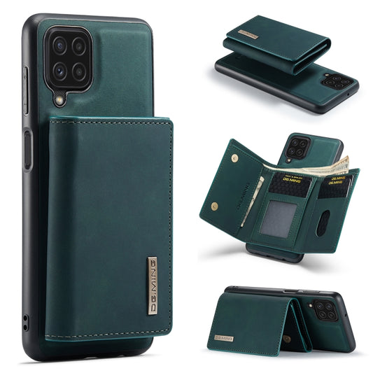 DG.MING M1 Series 3-Fold Multi Card Wallet  Back Cover Shockproof Case with Holder Function For Samsung Galaxy A22 4G(Green) - Galaxy Phone Cases by DG.MING | Online Shopping UK | buy2fix