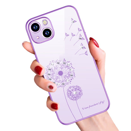 For iPhone 13 mini Electroplating Diamond Dandelion Pattern TPU Shockproof Protective Case (Rose Gold) - iPhone 13 mini Cases by buy2fix | Online Shopping UK | buy2fix