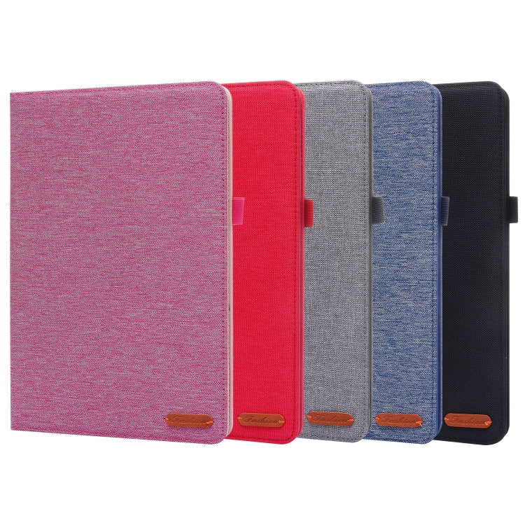 For Xiaomi Pad 5 / 5 Pro Horizontal Flip TPU + Fabric PU Leather Protective Case with Name Card Clip(Dark Blue) - More Tablet Cases by buy2fix | Online Shopping UK | buy2fix