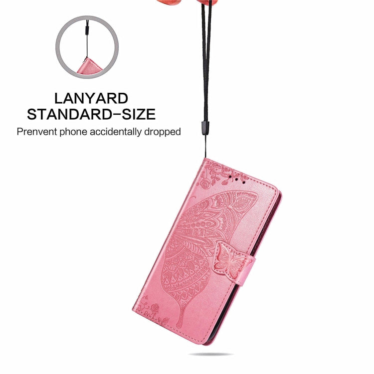 Butterfly Love Flowers Embossed Horizontal Flip Leather Case with Holder & Card Slots & Wallet & Lanyard For OnePlus Nord 2 5G(Pink) - OnePlus Cases by buy2fix | Online Shopping UK | buy2fix