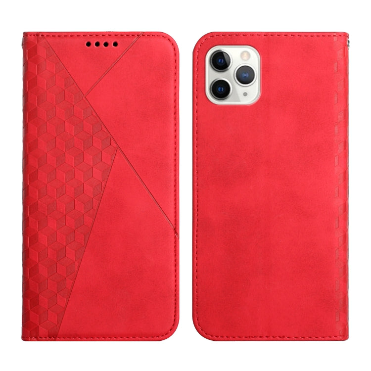 For iPhone 11 Pro Diamond Pattern Splicing Skin Feel Magnetic Horizontal Flip Leather Case with Card Slots & Holder & Wallet (Red) - iPhone 11 Pro Cases by buy2fix | Online Shopping UK | buy2fix