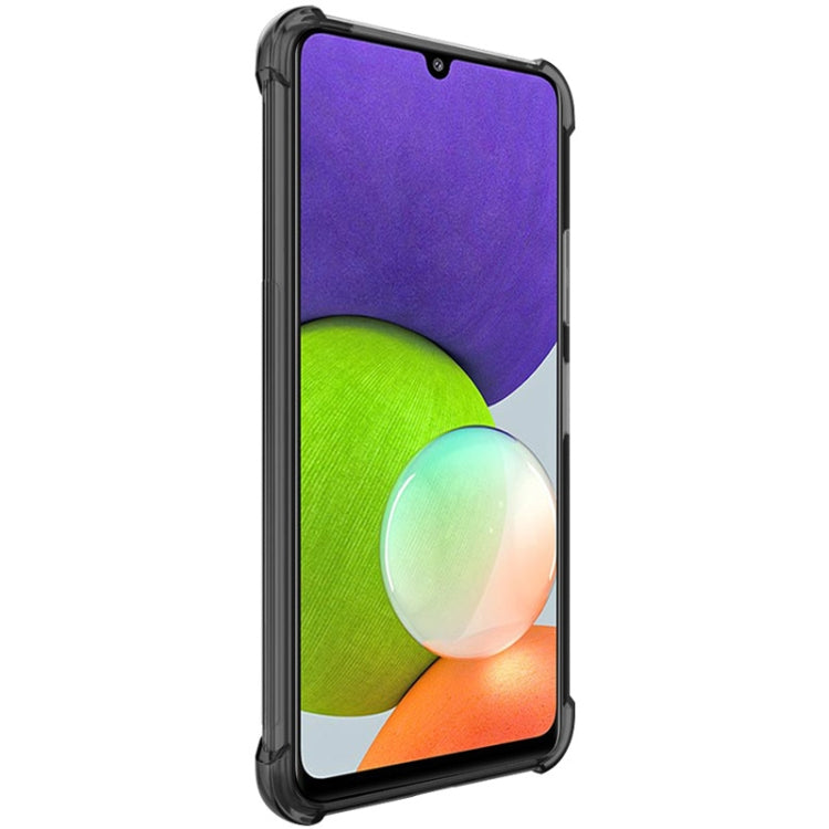 For Samsung Galaxy A22 5G IMAK All Coverage Shockproof Airbag TPU Case with Screen Protector(Transparent Black) - Galaxy Phone Cases by imak | Online Shopping UK | buy2fix
