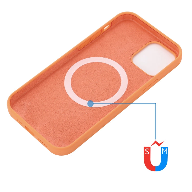 For iPhone 13 Pro Max Shockproof Silicone Magnetic Magsafe Case (Orange) - iPhone 13 Pro Max Cases by buy2fix | Online Shopping UK | buy2fix