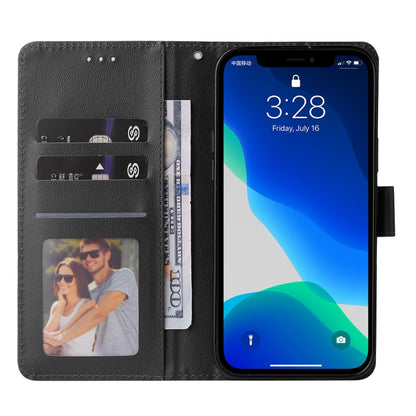 For iPhone 13 Multifunctional Horizontal Flip Leather Case, with Three Card Slot & Holder & Photo Frame & Lanyard(Black) - iPhone 13 Cases by buy2fix | Online Shopping UK | buy2fix