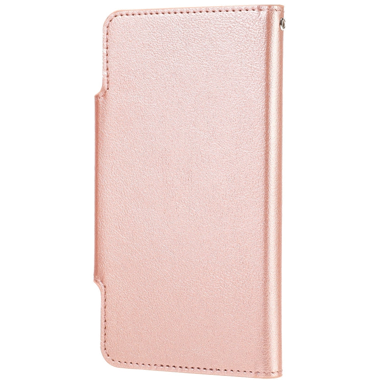 For iPhone X / XS Ultra-thin Separable Magnetic Horizontal Flip Leather Case with Card Slot & Wallet(Pink) - More iPhone Cases by buy2fix | Online Shopping UK | buy2fix