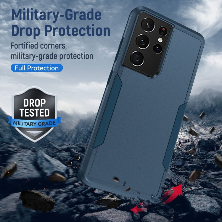 For Samsung Galay S21 Ultra 5G Pioneer Armor Heavy Duty PC + TPU Shockproof Case(Blue) - Galaxy S21 Ultra 5G Cases by buy2fix | Online Shopping UK | buy2fix