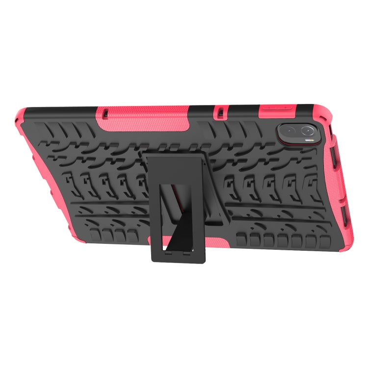 Tire Texture TPU + PC Shockproof Case with Holder For Xiaomi Pad 5 / 5 Pro(Pink) - More Tablet Cases by buy2fix | Online Shopping UK | buy2fix