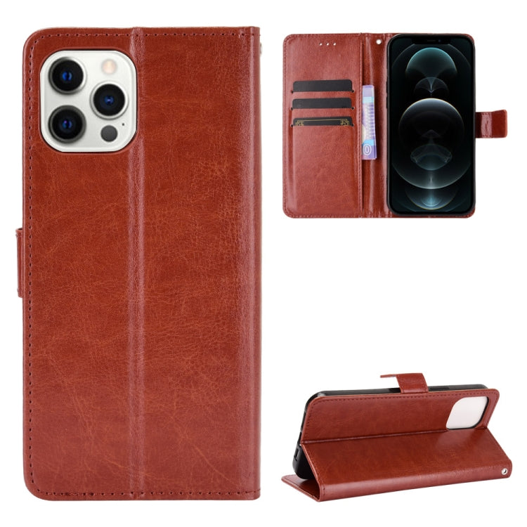 For iPhone 13 Pro Max Crazy Horse Texture Horizontal Flip Leather Case with Holder & Card Slots & Lanyard (Brown) - iPhone 13 Pro Max Cases by buy2fix | Online Shopping UK | buy2fix