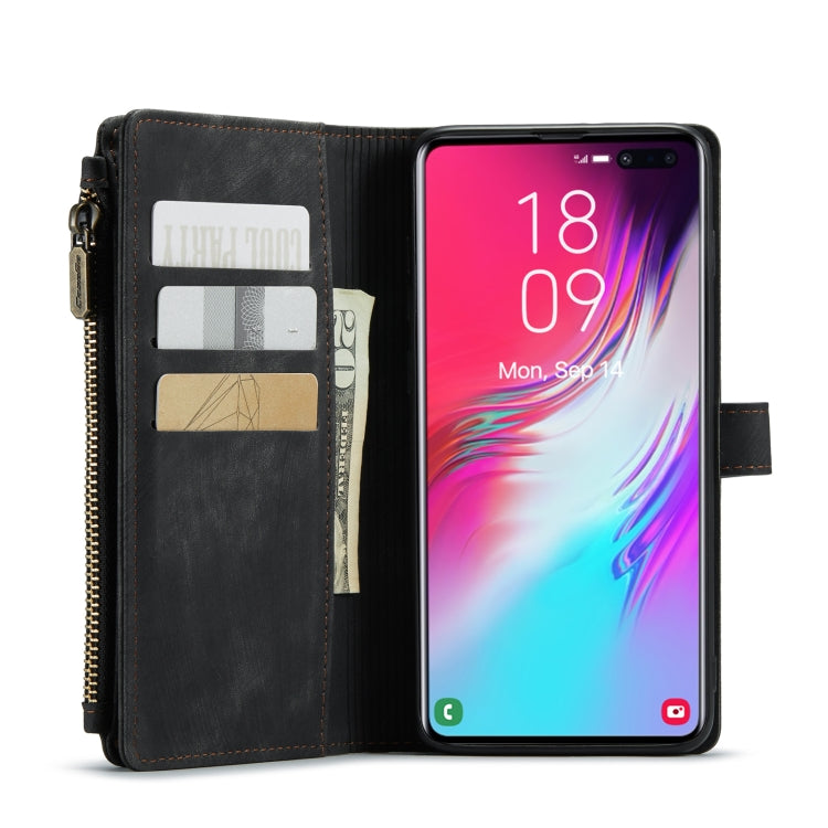 For Samsung Galaxy S10+ CaseMe-C30 PU + TPU Multifunctional Horizontal Flip Leather Case with Holder & Card Slot & Wallet & Zipper Pocket(Black) - Galaxy Phone Cases by CaseMe | Online Shopping UK | buy2fix