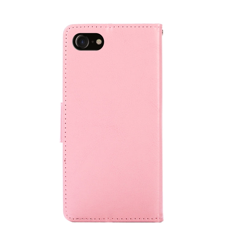 For iPhone SE 2022 / SE 2020 / 8 / 7 Crystal Texture Horizontal Flip Leather Case with Holder & Card Slots & Wallet(Pink) - iPhone SE 2022 / 2020 / 8 / 7 Cases by buy2fix | Online Shopping UK | buy2fix