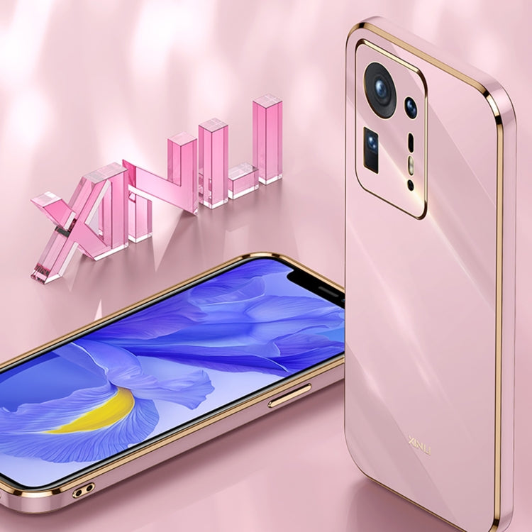 For Xiaomi Mi Mix 4 XINLI Straight Edge 6D Electroplate TPU Phone Case(White) - Xiaomi Cases by XINLI | Online Shopping UK | buy2fix