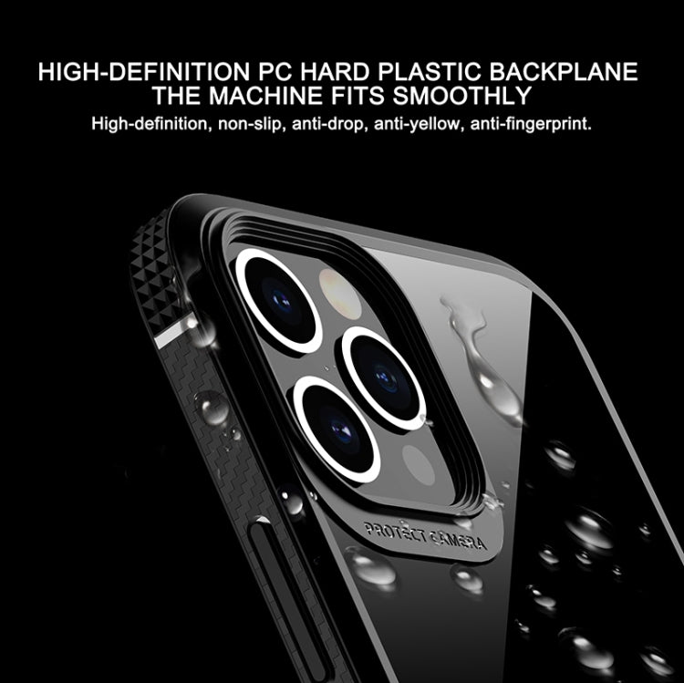 For iPhone 11 Pro MG Series Carbon Fiber TPU + Clear PC Four-corner Airbag Shockproof Case (Blue) - iPhone 11 Pro Cases by buy2fix | Online Shopping UK | buy2fix