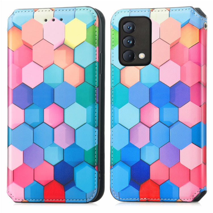 For OPPO Realme GT Master Colorful Magnetic Horizontal Flip PU Leather Case with Holder & Card Slot & Wallet(Colorful Cube) - Realme Cases by buy2fix | Online Shopping UK | buy2fix