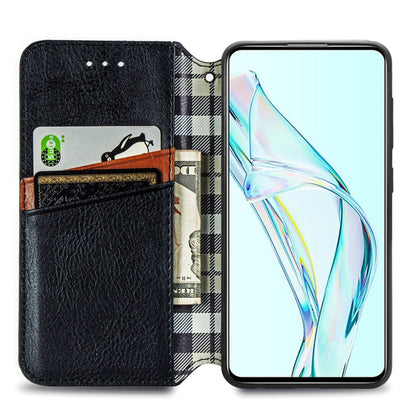 For ZTE Axon 30 5G Cubic Grid Pressed Horizontal Flip Magnetic PU Leather Case with Holder & Card Slots & Wallet(Black) - ZTE Cases by buy2fix | Online Shopping UK | buy2fix