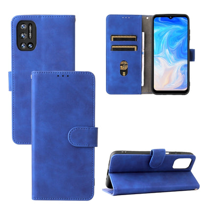 For Doogee N40 Pro Solid Color Skin Feel Magnetic Buckle Horizontal Flip PU Leather Case with Holder & Card Slots & Wallet(Blue) - More Brand by buy2fix | Online Shopping UK | buy2fix