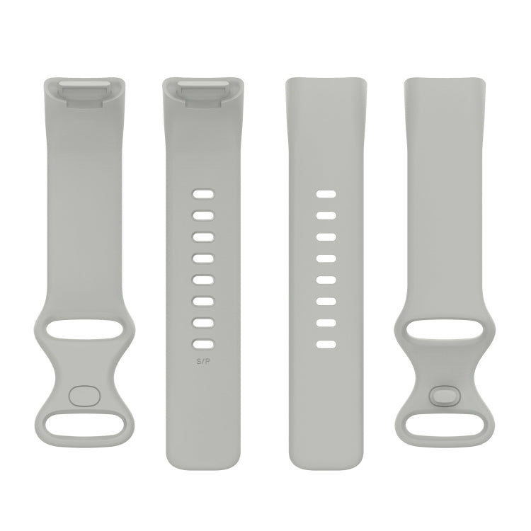 For Fitbit Charge 5 Silicone Watch Band, Size:S(Rock Grey) - Watch Bands by buy2fix | Online Shopping UK | buy2fix