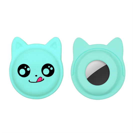 Naughty Smile Cute Cartoon Pet Collar Anti-lost Tracker Silicone Case For AirTag(Mint Green) - Pet Series by Mutural | Online Shopping UK | buy2fix