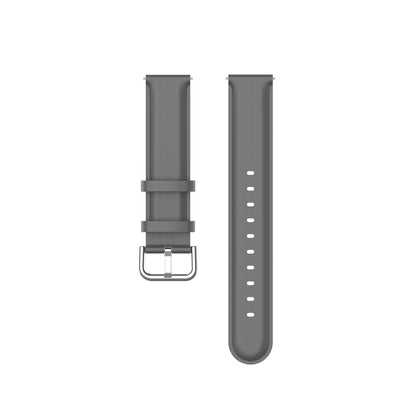 For Huawei Watch GT 3 46mm/GT Runner 22mm Round Tail Leather Watch Band(Grey) - Watch Bands by buy2fix | Online Shopping UK | buy2fix