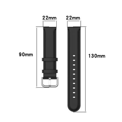 For Huawei Watch GT 3 46mm/GT Runner 22mm Round Tail Leather Watch Band(Grey) - Watch Bands by buy2fix | Online Shopping UK | buy2fix