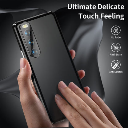 For Sony Xperia 10 III HD Magnetic Metal Tempered Glass Phone Case(Black) - Sony Cases by buy2fix | Online Shopping UK | buy2fix