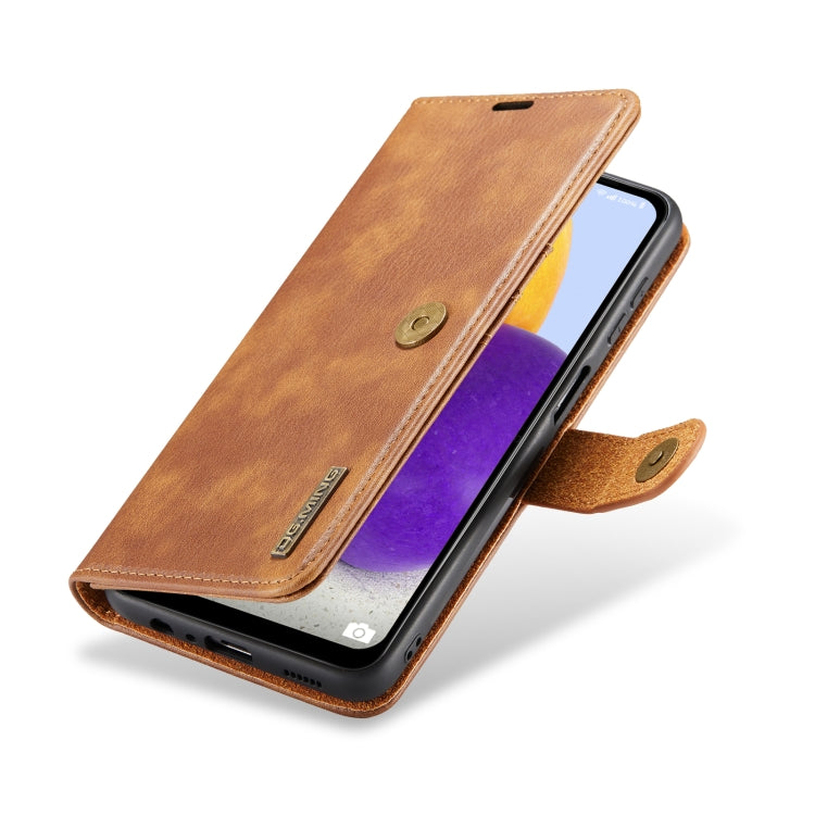 For Samsung Galaxy A13 4G DG.MING Crazy Horse Texture Detachable Magnetic Leather Phone Case(Brown) - Galaxy Phone Cases by DG.MING | Online Shopping UK | buy2fix