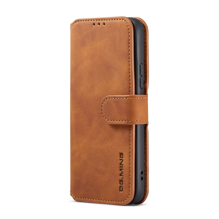 For Samsung Galaxy S22+ DG.MING Retro Oil Side Horizontal Flip Leather Case with Holder & Card Slots & Wallet(Brown) - Galaxy S22+ 5G Cases by DG.MING | Online Shopping UK | buy2fix