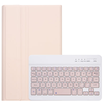 A220 Candy Color TPU Detachable Bluetooth Keyboard Leather Case with Bracket For Samsung Galaxy Tab A7 Lite 8.7 T220 / T225(Pink) - Samsung Keyboard by buy2fix | Online Shopping UK | buy2fix